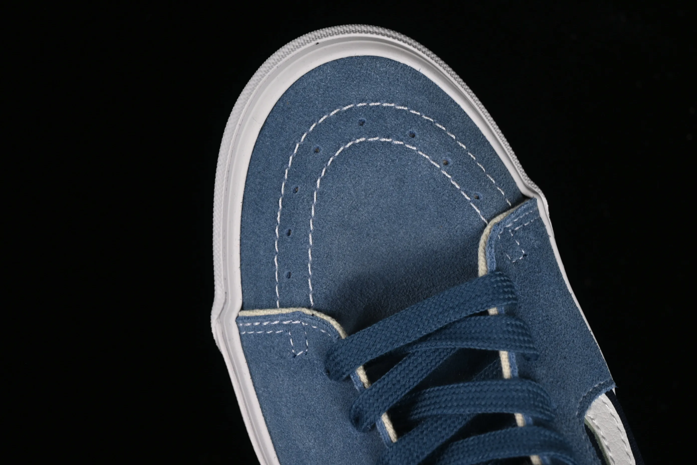 All categories Vans Vans series Vans Mid Vans Sk8-Mid Reissue 83 high-end branch blue stitching suede casual retro skateboard shoes VN000CQQDWR